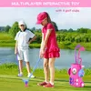 Sports Toys Toddler Golf Set Kids Clubs with 6 Balls 4 Sticks 2 Practice Holes and a Putting Mat for 3 5Years Old Girls 231219