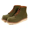 Army Green Men Jumbo Boots Handmade Big Toe Heren Work Safety Boot Echt lederen man Goodyear Booties Fashion Designer