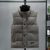 2024 Vest Jacket Men s Autumn Winter Warme Sleeveless Coat Stand Collar Padded Waistcoat Corduroy Work Wear Male Clothes 5xl 231020