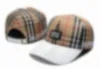 Moda Novo Capinho do Chapéu de Designer Classic Plaid Baseball Cap for Men High End Luxury Cap Retro Plaid Letter Sun Hat Hat Hat M-16
