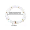 Strand OAIITE 8mm Natural Moonstone Bracelet For Women Shimmering Stone Yoga Reiki Energy Healthy Lucky Bead Elastic Men