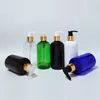 Storage Bottles 20X 250ml Black Color PET Material Gold Aluminum Screw Lotion Pump Plastic For Cosmetic Packaging Personal Care Containe