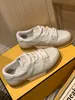 Kvinnor Winter Casual Shoes Match White Suede Low Tops Calf Leather and Suede Sports Trainers Pet Platform Gummisulor Pink White med Box 35-44