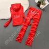 Tracksuit Juicy Apple Women Spring Autumn New Leisure Sports Suit Zipper tröja Hoodies Tvådelar utomhus sportkläder kostymer uvx1 fjsx