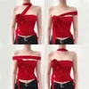 Women's Tanks Floral Crop Tops Sexy Club Women Cropped Halter Strapless Cami Solid Lace-up Clothes Party Y2k 2000s Rose Summer Streetwear