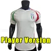 2024 Italien Fußballtrikots Fans Spielerversion Maglie Da Calcio TOTTI VERRATTI CHIESA Italia 24 25 Männer Fußballtrikots T LORENZO Mann Uniform Männer Kinder Kits