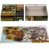 3D-пазлы MaxRenard Jigsaw Puzzle 1000 деталей для взрослых Ван Гог Подсолнух Экологически чистая бумага Рождественский подарок Игрушка 231219