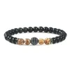 Brin mode hommes Bracelet breloque pavé CZ boule Disco 6mm pierre naturelle noir Onyx bracelets pour femmes Yoga bijoux cadeau