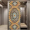 2PCSSet Church Tile Mosaic Pattern Door Art Mural Sticker Sovrum Bakgrund Vägg Poster Heminredning Peel Stick Wallpaper 231220