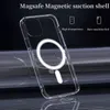 Coque de téléphone antichoc transparente magnétique en acrylique de haute qualité, vente chaude, pour iPhone 15 14 13 12 11 Pro Max avec emballage de vente au détail, meilleure qualité