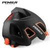 Klimhelmen PEMILA Mannen MTB Fietshelm Fiets Veilig Cap Ultralichtgewicht Bergweg Fietsen Sport Rijden Helmen Met LED-achterlicht