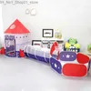 Tende giocattolo Tenda da esterno per bambini Casa da gioco interna Tenda pieghevole Tunnel spaziale 3 in 1 Set Yurta Castello giocattolo Regalo per ragazzi Ragazze Bambini Q231220