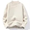 Men's Sweaters Half-high Collar Men Sweater Half Turtleneck Winter Knitwear Collection Solid Color For Casual