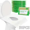 Upgrade 10/30/50PCS Disposable Toilet Seat Cover Portable Travel Camping Hotel Bathroom Degradable Waterproof Toilet Mat Accessories