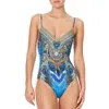 Maillot de bain une pièce imprimé à la mode, ensemble Vintage, maillot de bain brésilien avec couverture, vêtements de plage d'été, imprimé Floral, teinture par nouage