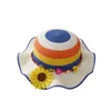 Chapeaux à large bord mignon doux été voyage respirant tournesol style coréen fille casquette enfants chapeau de paille pare-soleil Panama