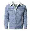 Men's Jackets Men Light Blue Denim Jackets Slim Casual Coats New Male High Quality Cotton Thicker Winter Jean Warm S-6XLL231026