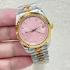 Luxury Mens Automatic Mechanical Movement Watches 36/41mm Full Rostfritt stål Lysande vattentät rosa 28/31mm Kvinnor Titta på par Style Classic Arvurs