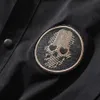 Jackets masculinos Techwear Varsity Bomber Bomber Jackets for Men Skulls Punk God of Death Borderyer Baseball Jacketwea