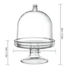 Gift Wrap 12pcs Mini Plastic Cupcake Stand With Lid Clear Small Cake Display For Chocolate Dessert Wedding Tea Party