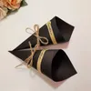 Prezent Wrap Wedding Confetti Rose Flower Tray Rustykalna dekoracja Kraft Paper Stand Support