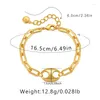 Strand CCGOOD Chain Bangle Bracelet Trendy Golden Waterproof Metal Pig Nose Pulseras Stylish Unique Design Jewelry Female Party Gift