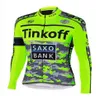 2021 Nouveau Tinkoff Maillot de cyclisme à manches longues Ropa Ciclismo Team Automne Vêtements de vélo Chemise de vélo Maillot VTT Vêtements Jacke H22042219j