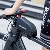 Rockbros cykelväska Vattentät reflekterande främre toppramrörspåse stor kapacitet ultralätt cykelpåse cykling pannier väska 1l 231220