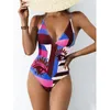Anzüge Sexy Print One Piece Badeanzug Frauen Vintage Body Anzug Strand Tragen Badeanzug Bademode Push-Up Badeanzug für Frauen bikini