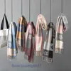 Scarves 2023 New Imitation Cashmere Scarf Plaid Print Korean Sweetheart Scarf Women's Neck Shawl Yeg6