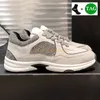 Designer Sneakers calfskin Casual Shoes men women vintage suede trainer reflective sneaker mens platform shoe cnel White Suede Navy womens luxury leather Trainers