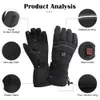 3 Modes Waterproof Heated Gloves Motorcycle Touch Screen Heating USB Electric Thermal Cycling Gloves Hand Warmer Battery Powered 231220