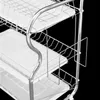 Other Stainless Steel 3layer Kitchen Dish Drain Rack Dishwashing Cup Drying Household Space Saving Organization Storage Tools 211102 Uj