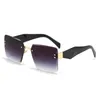 Herren-Sonnenbrille, Designer-Sonnenbrille für Herren, neue modische Sonnenbrille, quadratischer Rahmen, lässige Trend-Sonnenbrille für Herren und Damen, randlose Fahrsonnenbrille 30Y18 mit Box