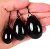 Estatuetas decorativas 3pcs Natural Preto Iogurte Ovo Massagem Bola Tratamento Feminino Prazer