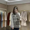 Giacche da donna Autunno e inverno Cappotto di pelliccia lavorato a maglia di lana di cashmere e visone intero impiombato Donna