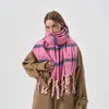 Sciarpe Lungo Inverno Caldo Scialli avvolgenti Annodato a mano Sciarpa con nappa grossa Designer Mohair Outdoor Donna Y2K Foulard Sciarpa Mujer Moda Lujo