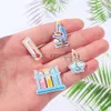 Science Emamel Brosch Fashion Microscope Thermometer Test Tube Bottle DNA Metal Badge Lapel Pin Punk smycken gåvor till vänner