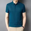 Polos Polos Business swobodne krótkie rękawie Mężczyźni Plaid Polo koszule koreańskie ubrania letnie tee moda męska vintage luźne gładkie podstawowe topy 231219
