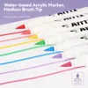 Arrtx 30 couleurs pastel marqueurs de pinceau acrylique stylos de peinture disponibles sur toile de verre de roche tasse en céramique en métal bois plastique oeuf de Pâques 231220