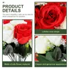 Dekorativa blommor Fall Wedding Decor Fake Roses Flower Arrangement Artificial Branch Grave Bouquet Cemetery White For Memorial Ceremony