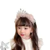 Accessoires pour cheveux, bandeau de princesse pour fête d'anniversaire, mode enfants, couronne en strass, nœud papillon, bandeaux à fleurs