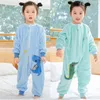 1 to 6 Years Baby Onesie Winter Flannel Childrens Pajamas Sleeping Bags Rompers for Boys and Girls Onepiece Suits Home Wear 231220