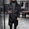 2023 Men s Down Jacket Mid Length Warm Standing Collar Cotton Winter Fashion Casual Street Clothing Size 5XL M 231220