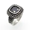 Band Rings Fashion Brand AAA Zircon Jewelry Steel Size 6 till 12 Man eller Female Black Antique Crystal Men Women Finger Ring 231219