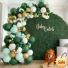 Kit arco ghirlanda di palloncini verdi Decorazioni per palloncini nuziali Decorazioni per feste di compleanno Bambini Jungle Safari Party Balloon Baby Sho Bomboniere per feste