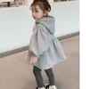 Pullover Girls Sweatshirt Hooded Korean Version Fleece Thicked Plush Top Baby Autumn Winter New Style Kids Tops Clothl231215