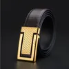 New fashion luxury business mens belt fine carved pattern pure copper buckle leather designer for man and female chastity belt wit214o