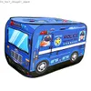 Toys Tents Children's Tente Popup Play Tente Toy Outdoor Playhouse Fire Truck Fire Police Car Car Ice Kids Game House Bus Indoor Q231220