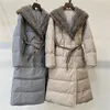 Women's Down Parkas Winter Goose Down Coats Real norek fur